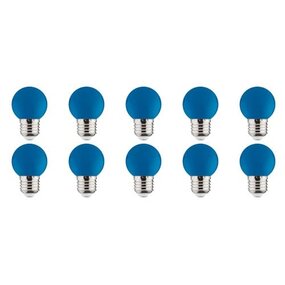10x LED Lamp E27 Kozolux Romba Blauw 1W 10x LED Lamp E27 Kozolux Romba Blauw 1W