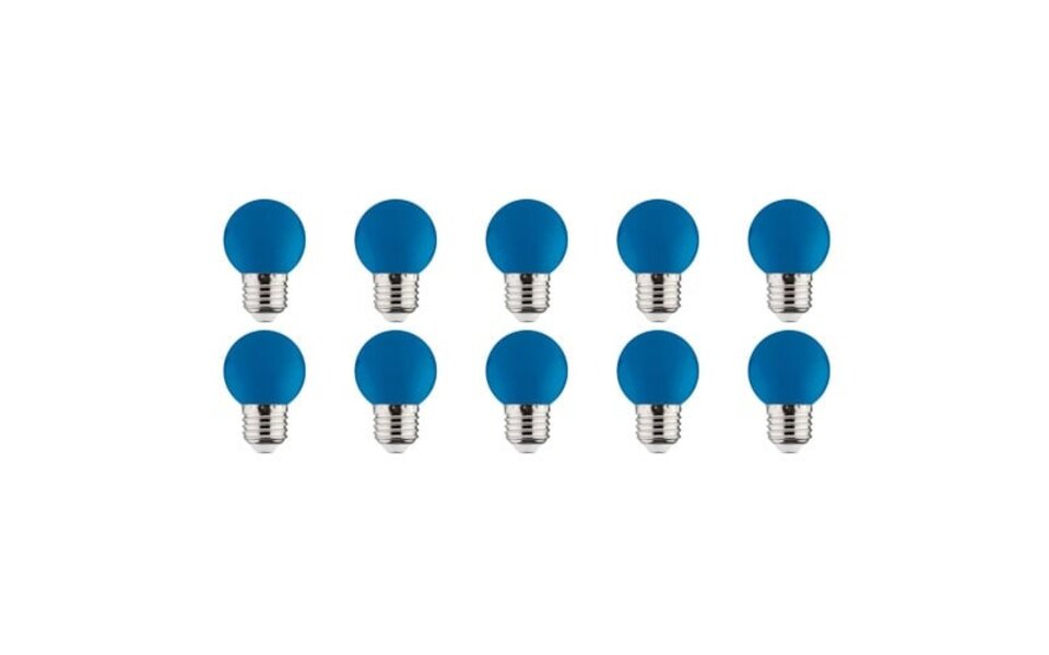 HLW LED 10x LED Lamp E27 Kozolux Romba Blauw 1W