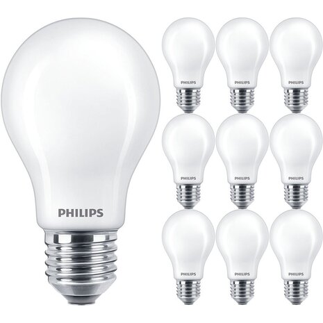 Philips PHILIPS MASTER Value LEDbulb E27 Peer Mat 10 Pack 3.4W 2700K Dimbaar