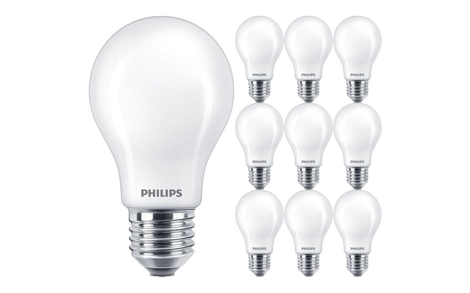 Philips PHILIPS MASTER Value LEDbulb E27 Peer Mat 10 Pack 3.4W 2700K Dimbaar