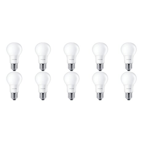 PHILIPS LEDbulb A60 E27 10 Pack 8W 2700K PHILIPS LEDbulb A60 E27 10 Pack 8W 2700K