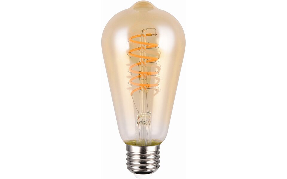 HLW LED LED Lamp Filament Trion Spiro E27 7W 1800K Dimbaar 500lm