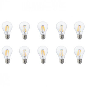 LED Lamp 10 Pack Filament E27 4W Natuurlijk Wit 4200K