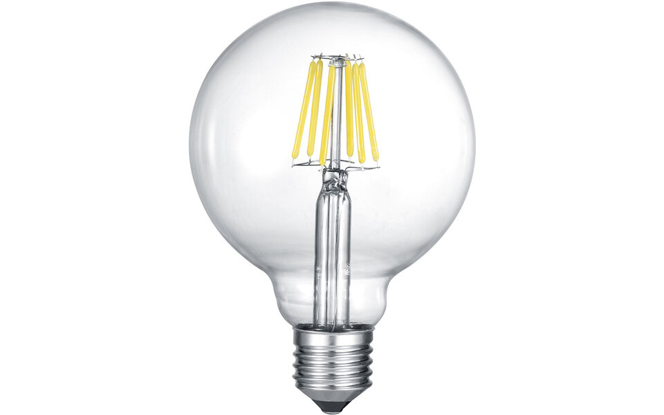 HLW LED LED Lamp Filament Trion Globin E27 8W 2700K Dimbaar Glas