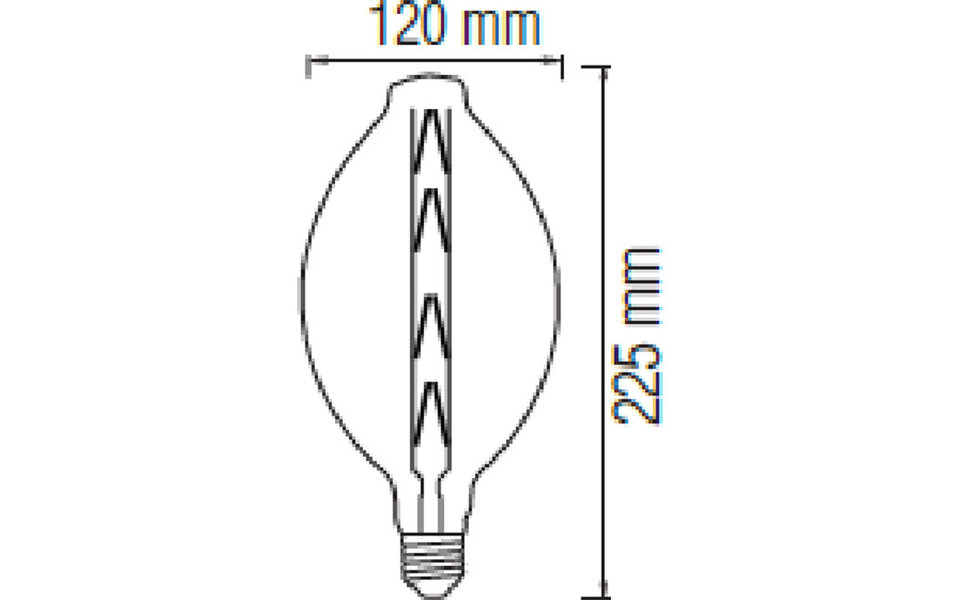 HLW LED LED Lamp Trion Lamba Set 2 Stuks E27 4W 3000K Amber Glas