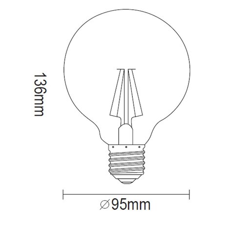 HLW LED LED Lamp Aigi Glow Love E27 4W 1800K Amber HLW LED LED Lamp Aigi Glow Love E27 4W 1800K Amber
