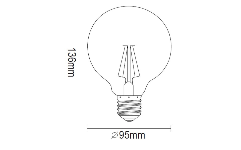 HLW LED LED Lamp Aigi Glow Love E27 4W 1800K Amber