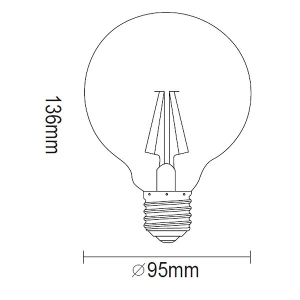 HLW LED LED Lamp Aigi Glow Love E27 4W 1800K Amber HLW LED LED Lamp Aigi Glow Love E27 4W 1800K Amber
