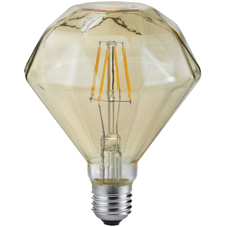 LED Lamp Filament Trion Topus E27 4W 2700K Aluminium Amber