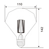 HLW LED LED Lamp Filament Trion Topus E27 4W 2700K Aluminium Amber