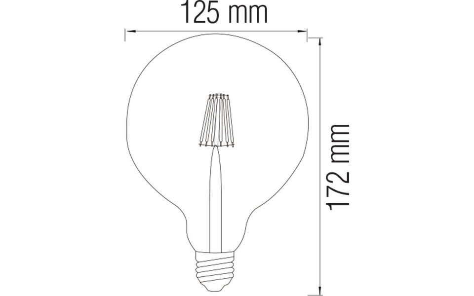 HLW LED LED Lamp Filament Trion Kalon E27 6W 2700K Aluminium Amber HLW LED LED Lamp Filament Trion Kalon E27 6W 2700K Aluminium Amber