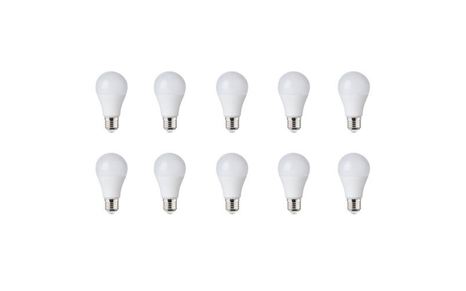 HLW LED LED Lamp 10 Pack E27 Fitting 12W Helder/Koud Wit 6500K