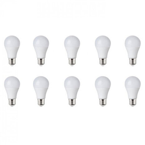 HLW LED LED Lamp 10 Pack E27 Fitting 10W Warm Wit 3000K HLW LED LED Lamp 10 Pack E27 Fitting 10W Warm Wit 3000K