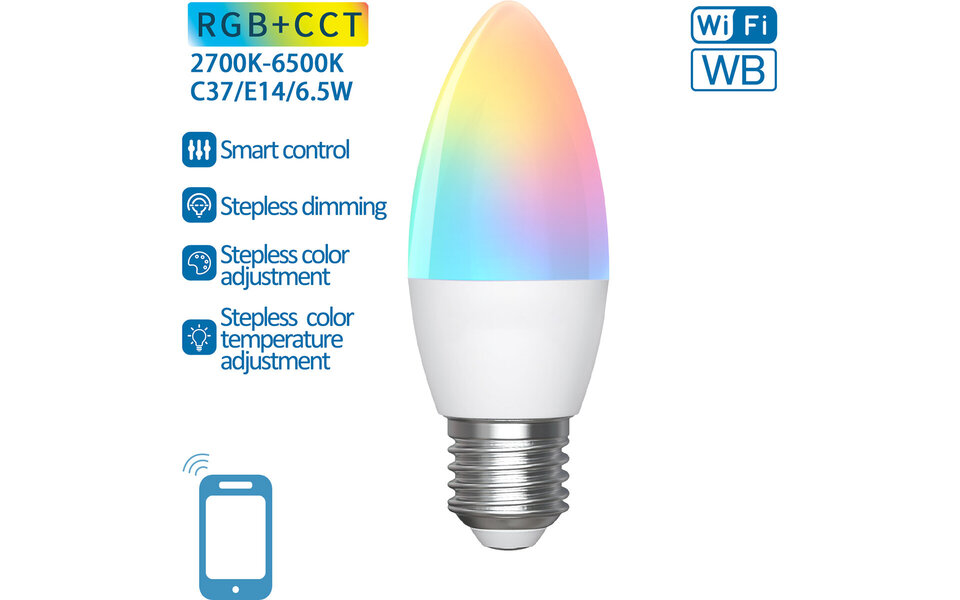 HLW LED LED Lamp 10 Pack E27 Fitting 10W Dimbaar Helder/Koud Wit 6400K