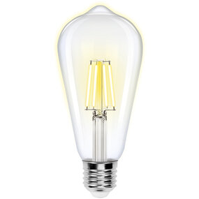 LED Lamp Filament Rustiek Ster E27 Fitting 6W Warm Wit 2200K