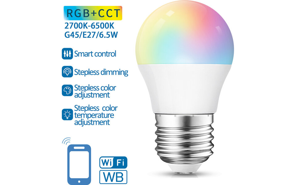 HLW LED LED Lamp Smart LED Aigi Exona Bulb C37 7W RGB Wifi Mat Wit