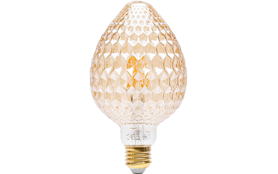 HLW LED LED Lamp Trion Lamba Set 2 Stuks E27 4W Warm Wit 3000K Amber Glas HLW LED LED Lamp Trion Lamba Set 2 Stuks E27 4W Warm Wit 3000K Amber Glas