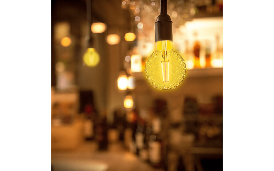 HLW LED LED Lamp Smart LED Aigi Rixona Bulb G80 6W RGB Wifi Amber