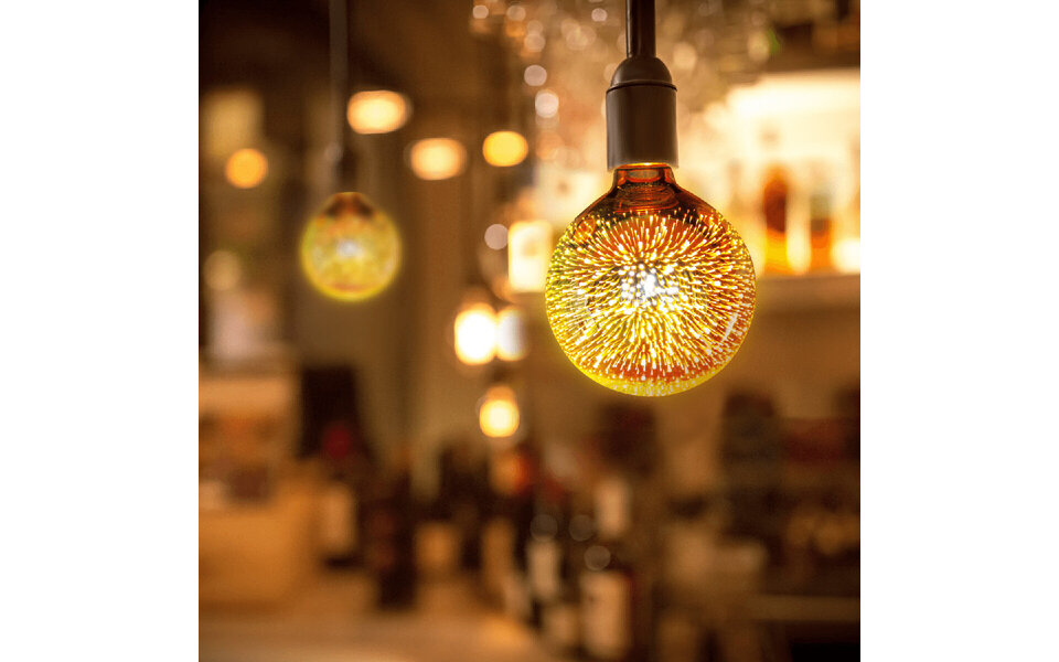 HLW LED LED Lamp Smart LED Aigi Rixona Bulb G95 6W RGB Wifi Amber