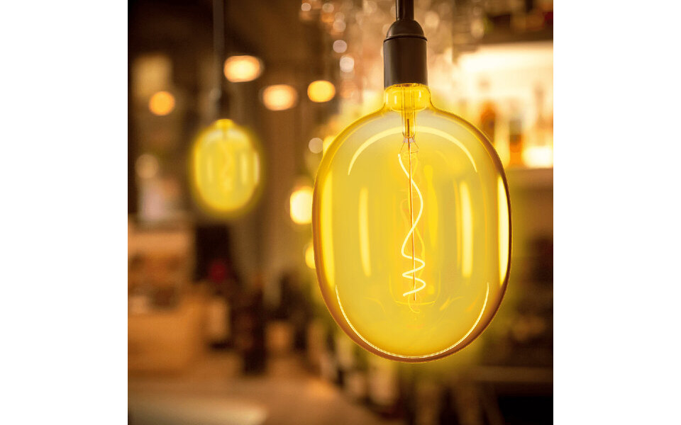 HLW LED LED Lamp Smart LED Aigi Rixona Bulb ST64 6W RGB Wifi Amber