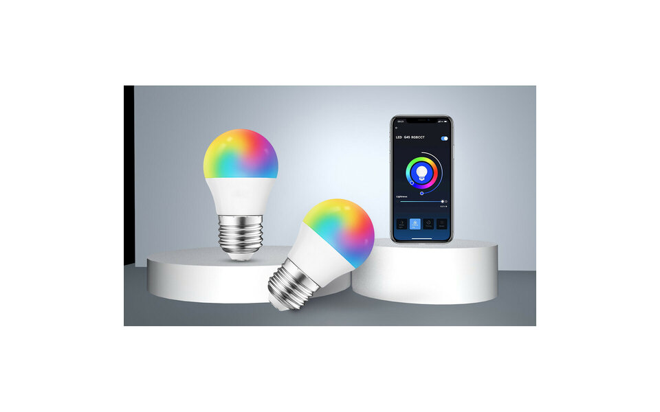 HLW LED LED Lamp Smart LED Aigi Rixona Bulb A60 6W RGB Wifi Amber Glas
