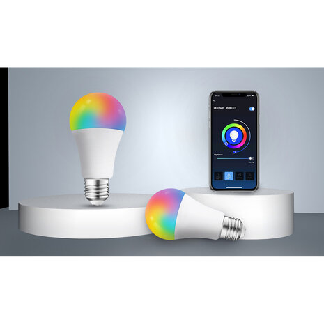 HLW LED LED Lamp Smart LED Aigi Rixona Bulb G80 6W RGB Wifi Transparant