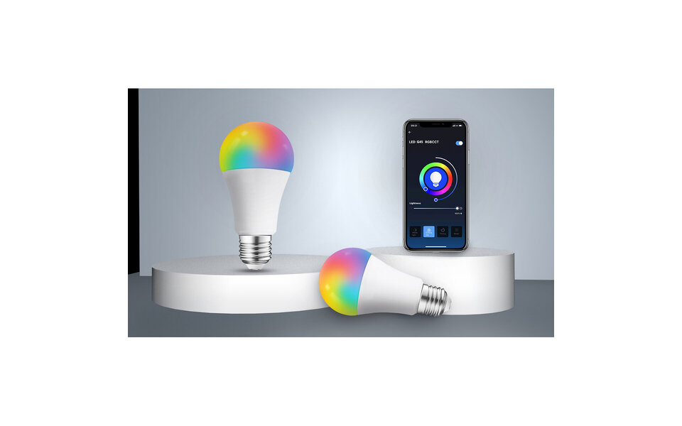 HLW LED LED Lamp Smart LED Aigi Rixona Bulb G80 6W RGB Wifi Transparant