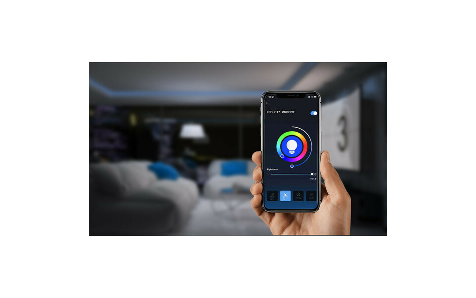 HLW LED LED Lamp Smart LED Aigi Rixona Bulb G80 6W RGB Wifi Transparant