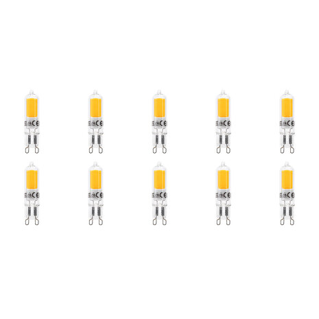 LED Lamp 10 Pack - Aigi - G9 Fitting - 2.2W - Warm Wit 3000K | Vervangt 25W