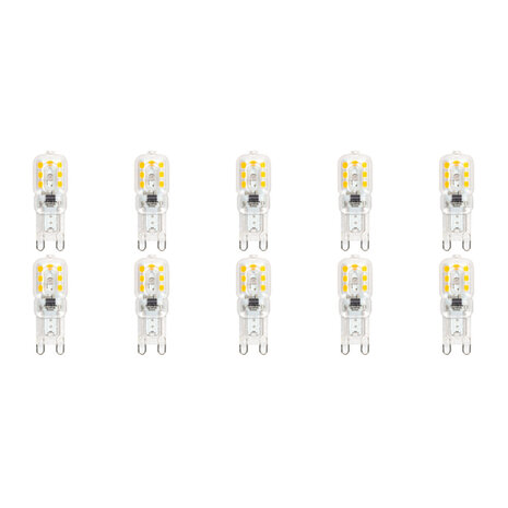 LED Lamp 10 Pack - Aigi Yvona - G9 Fitting - 2.5W - Warm Wit 3000K - Mat Wit - K LED Lamp 10 Pack - Aigi Yvona - G9 Fitting - 2.5W - Warm Wit 3000K - Mat Wit - K