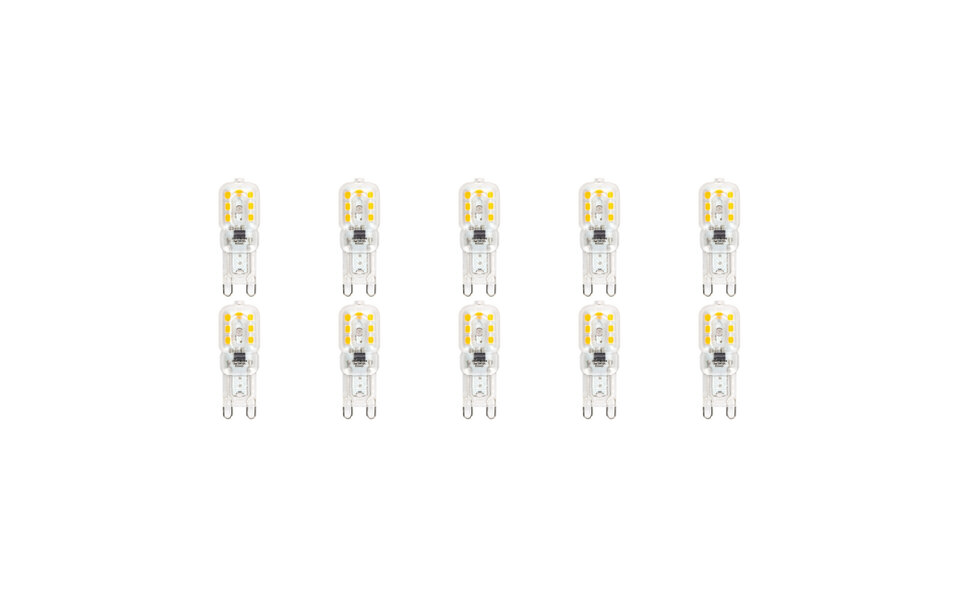 HLW LED LED Lamp 10 Pack - Aigi Yvona - G9 Fitting - 2.5W - Warm Wit 3000K - Mat Wit - K