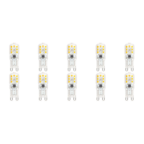 HLW LED LED Lamp 10 Pack - Aigi Yvona - G9 Fitting - 2.5W - Warm Wit 3000K - Mat Wit - K HLW LED LED Lamp 10 Pack - Aigi Yvona - G9 Fitting - 2.5W - Warm Wit 3000K - Mat Wit - K