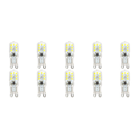 HLW LED LED Lamp 10 Pack - Aigi Yvona - G9 Fitting - 2.5W - Helder/Koud Wit 6500K - Mat