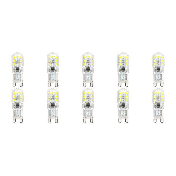 HLW LED LED Lamp 10 Pack - Aigi Yvona - G9 Fitting - 2.5W - Helder/Koud Wit 6500K - Mat