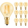 HLW LED Voordeelpak 10x LED Lamp E14 Kogel Filament - Zeer Warm Wit Amber HLW LED Voordeelpak 10x LED Lamp E14 Kogel Filament - Zeer Warm Wit Amber
