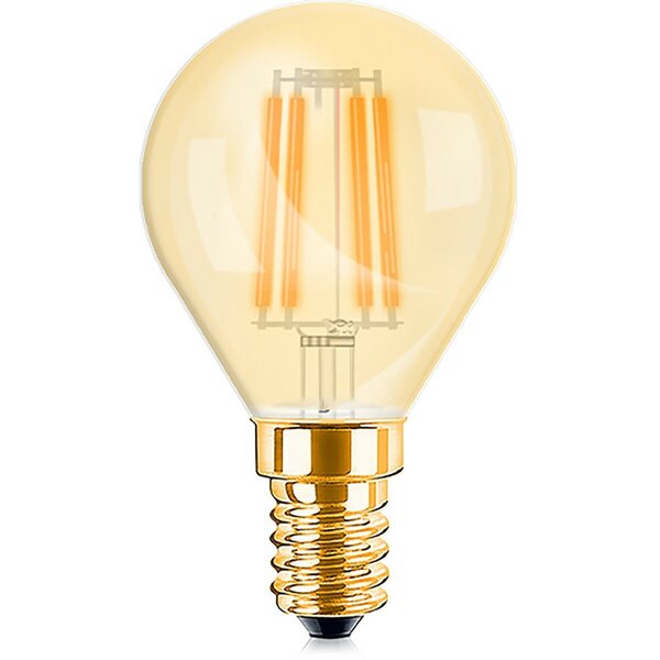 HLW LED Voordeelpak 10x LED Lamp E14 Kogel Filament - Zeer Warm Wit Amber HLW LED Voordeelpak 10x LED Lamp E14 Kogel Filament - Zeer Warm Wit Amber