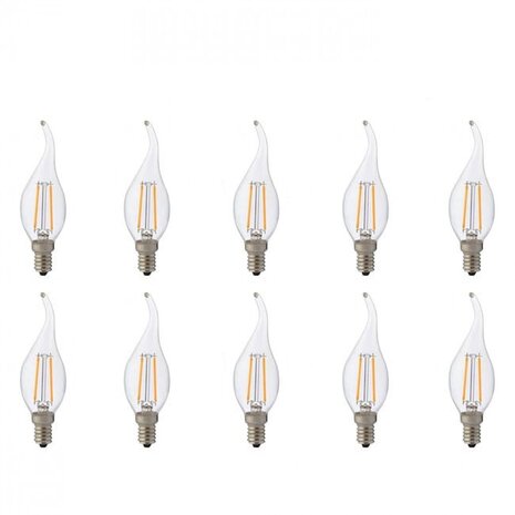 10 Pack LED Lamp - E14 Fitting Filament in Warm Wit 2700K 10 Pack LED Lamp - E14 Fitting Filament in Warm Wit 2700K