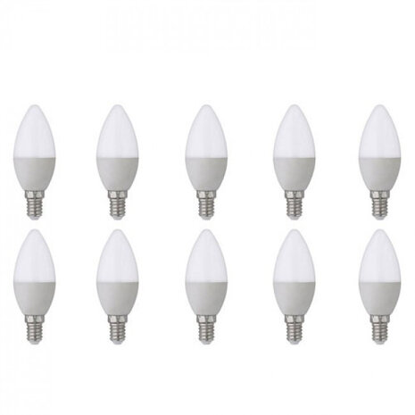HLW LED LED Lamp 10 Pack - E14 Fitting - 6W - Helder Koud Wit Licht 6400K