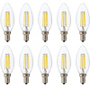 LED Kaarslamp E14 - Dimbaar Warm Wit Filament 10-Pack