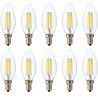 HLW LED LED Lamp 10-Pack E14 - Dimbare Filament Kaarslamp Warm Wit 2700K