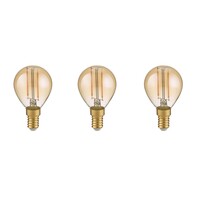 LED Lamp E14 Filament - Set van 3 - Warm Wit Amber