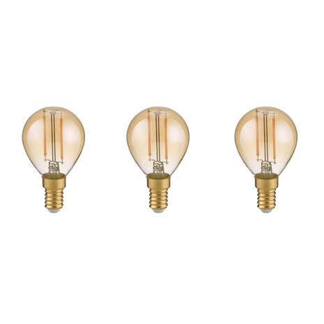 Verhoog je sfeer met de LED Lamp Set E14 Filament Amber - 2W Warm Wit