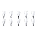 PHILIPS LED Lamp 10 Pack - E14 Fitting, Warm Wit 2700K, 5.5W