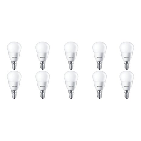PHILIPS LED Lamp 10 Pack - E14 Fitting, Warm Wit 2700K, 5.5W PHILIPS LED Lamp 10 Pack - E14 Fitting, Warm Wit 2700K, 5.5W
