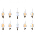 LED Lamp 10 Pack - Filament Flame E14 Fitting - 4W Natuurlijk Wit 4200K