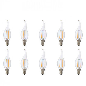 LED Lamp 10 Pack - E14 Filament Kaarslampen