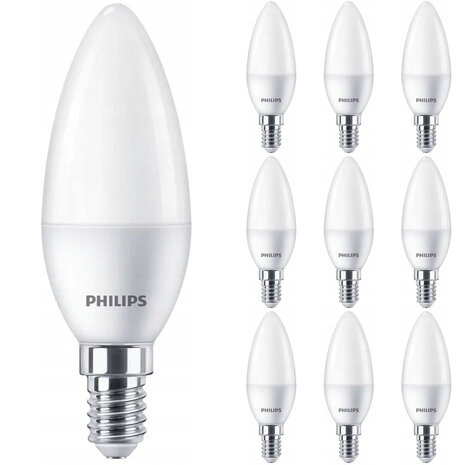 Philips PHILIPS Corepro LEDcandle E14 Mat - 10 Pack - 2.8W Warm Wit Philips PHILIPS Corepro LEDcandle E14 Mat - 10 Pack - 2.8W Warm Wit
