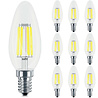 HLW LED Voordeelpak 10x Dimbare E14 Kaars Filament LED Lamp - Warm Wit