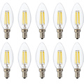LED Lamp 10 Pack - Filament E14 Fitting Dimbaar Warm Wit 2700K