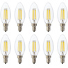 HLW LED LED Lamp 10 Pack - Filament E14 Fitting Dimbaar Warm Wit 2700K